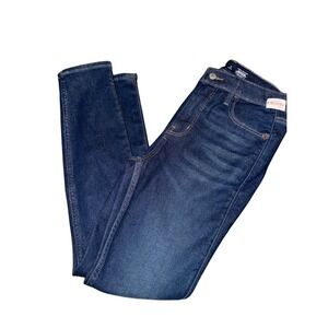 NWT Old Navy Rockstar Extra High Rise Super Skinny Jeans 4P Dark Wash Distressed